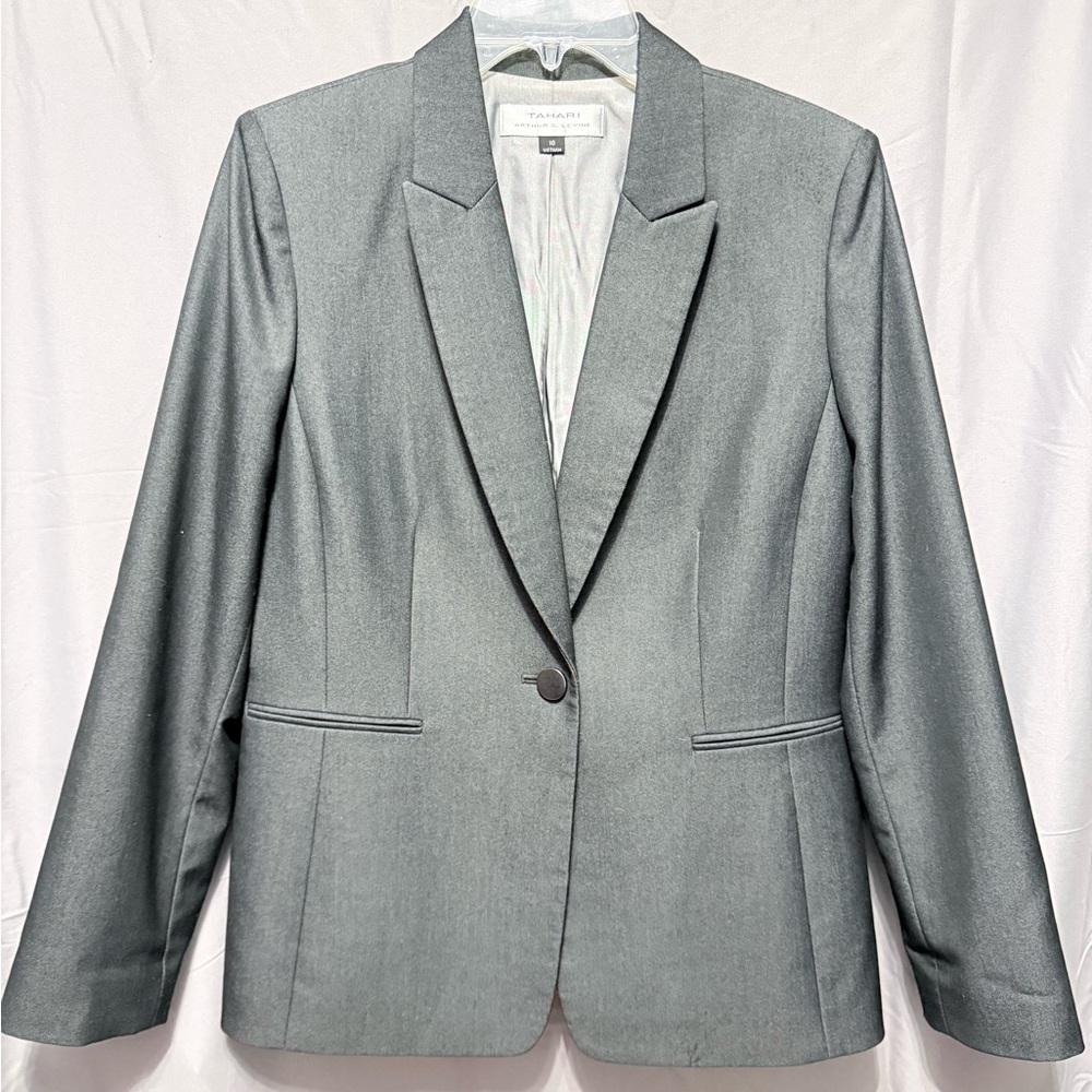 Tahari Women's Silver Blazer